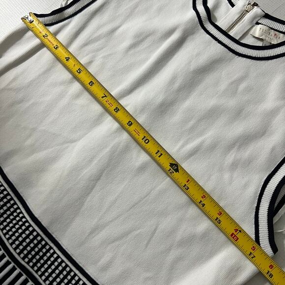 Ted Baker Eastyn Black White Striped Knit Dress 5 Size 12 US  Sleeveless - Picture 4 of 11